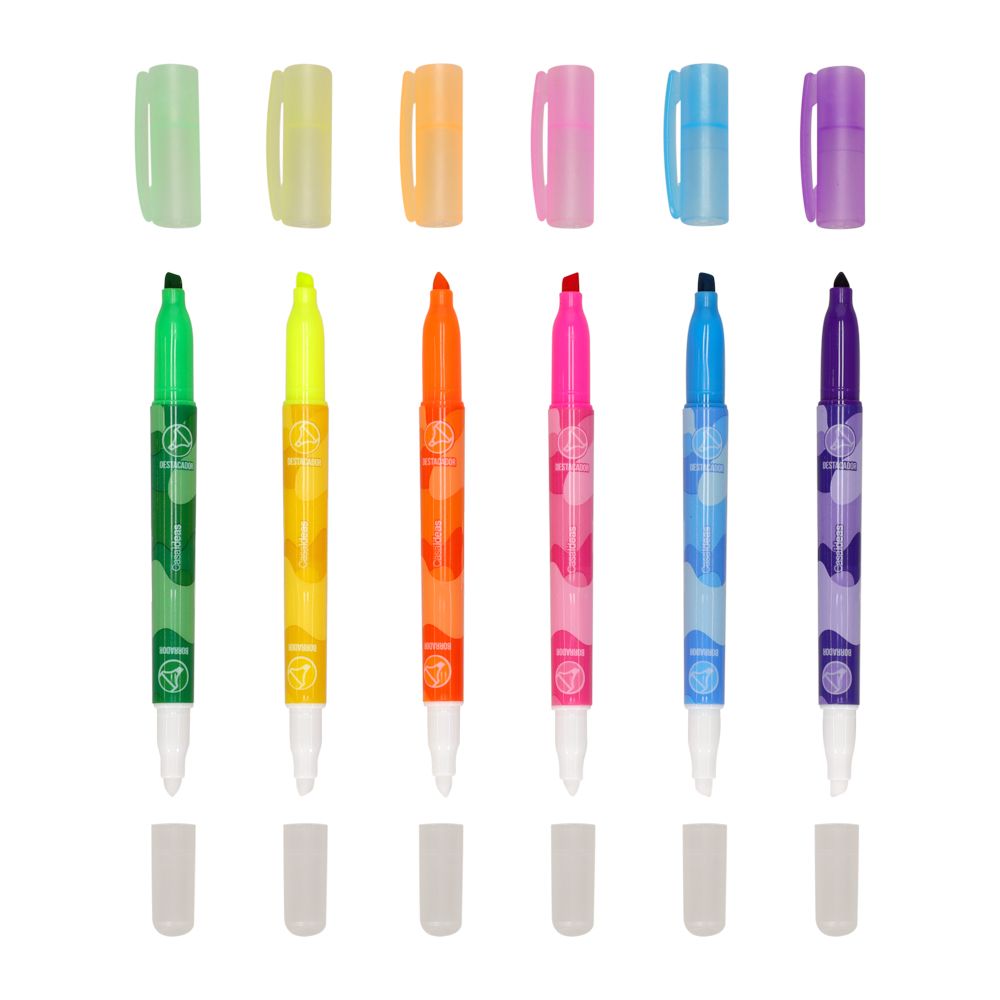 Set de 6 resaltadores borrables