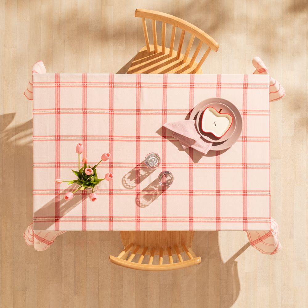 Mantel a cuadros tejido 150x250 cm