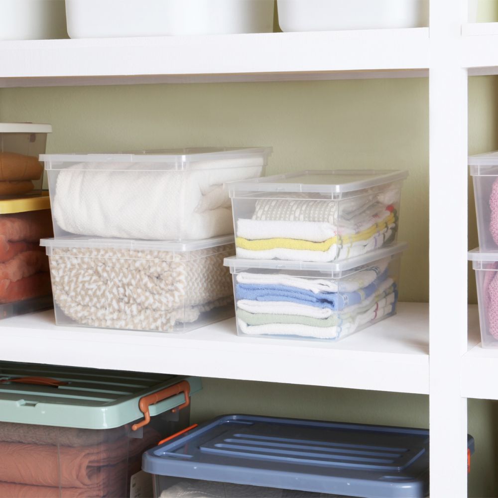 Set 4 Cajas plástico con Tapa 6 l