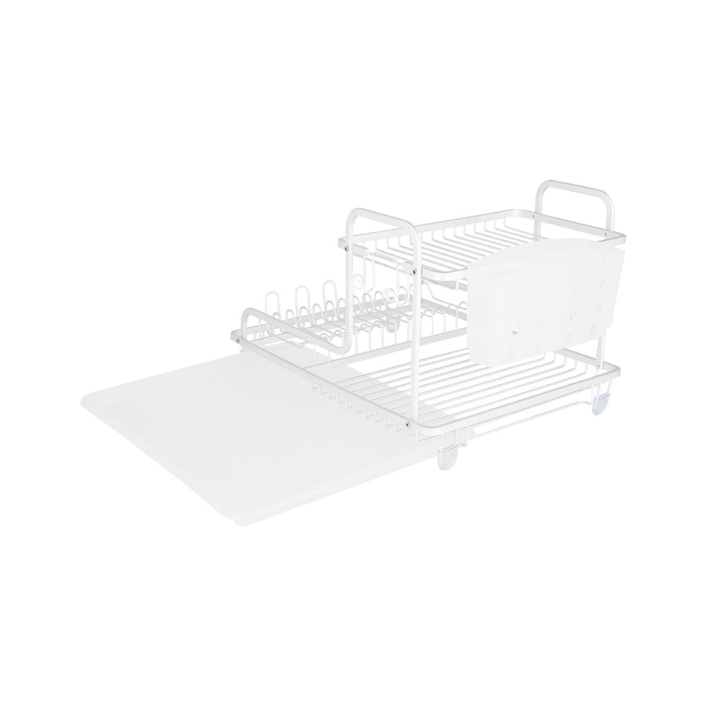 Escurridor Aluminio con Porta Cubiertos 57.5x35x27 cm