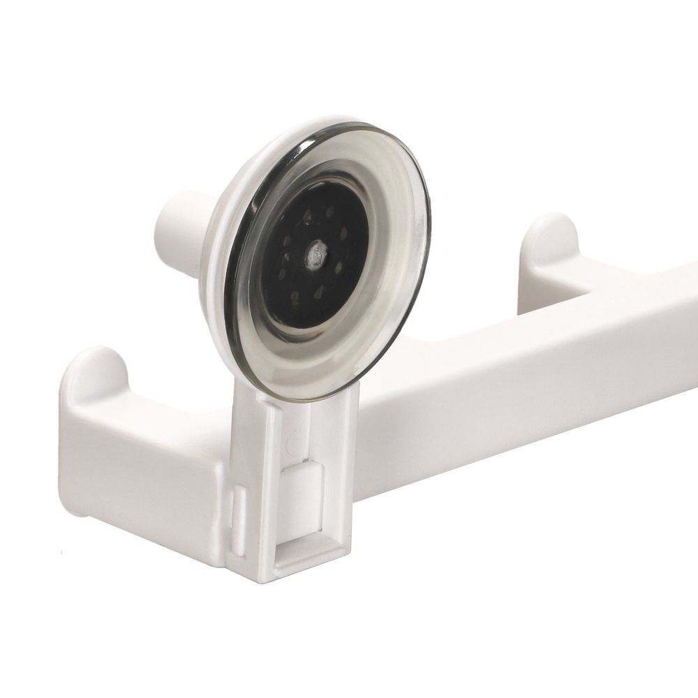Percha triple para el baño con succión 24.5 x 6 x 9.5 cm