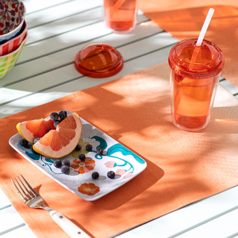 Vaso con tapa y popote 480 ml