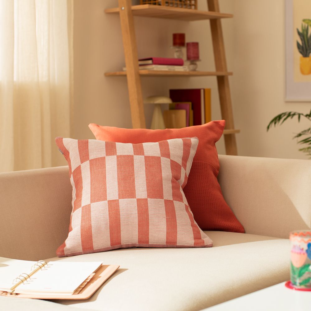 Funda de cojín algodón con diseño 45x45 cm