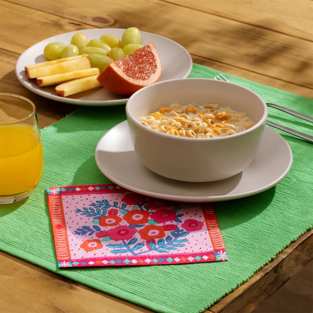 Individual Ribb Verde Liso 45x33cm