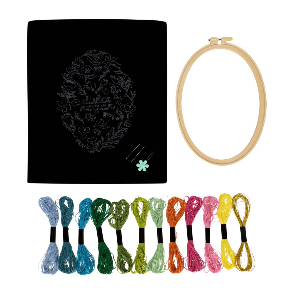 Bastidor de madera ovalado para bordar