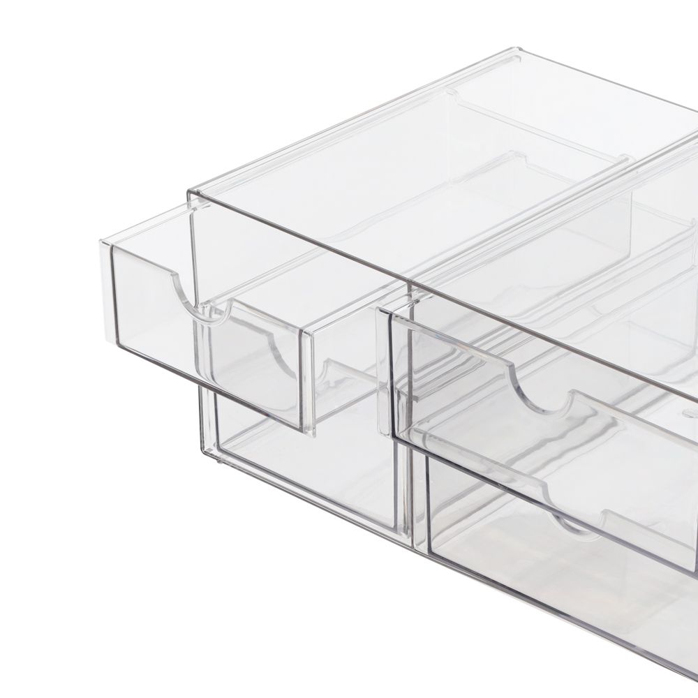 Cajonera 4 cajones plástico 25.5x17.5x10.5 cm