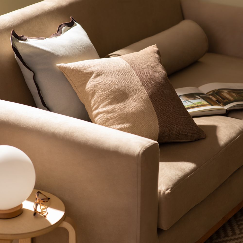 Funda de cojín duo tono 45x45 cm