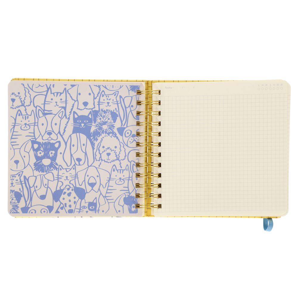 Cuaderno 160 hojas con líneas y cuadros 17x3.5x17 cm