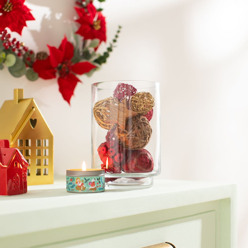 Vela de navidad naranja dulce y canela 6.5x4 cm