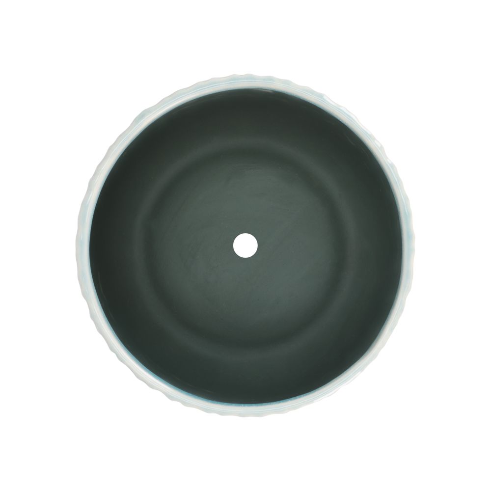 Maceta de cerámica con textura 17.7x14.7 cm