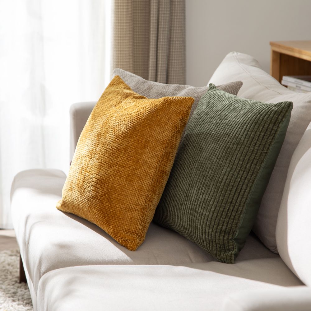 Funda de cojín terciopelo textura 45x45 cm