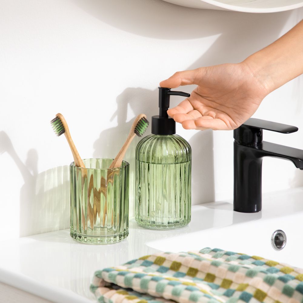 Dispensador para jabón de vidrio 410 ml