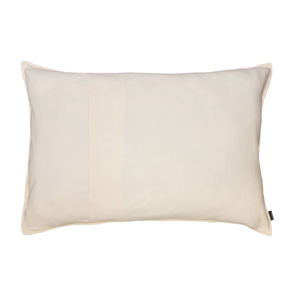 Funda de almohadón de algodón bordado 70x50 cm