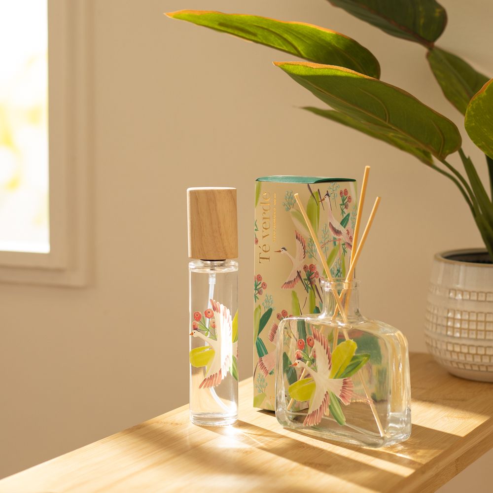 Difusor Aroma Flores y Varitas aroma Té verde 200 ml