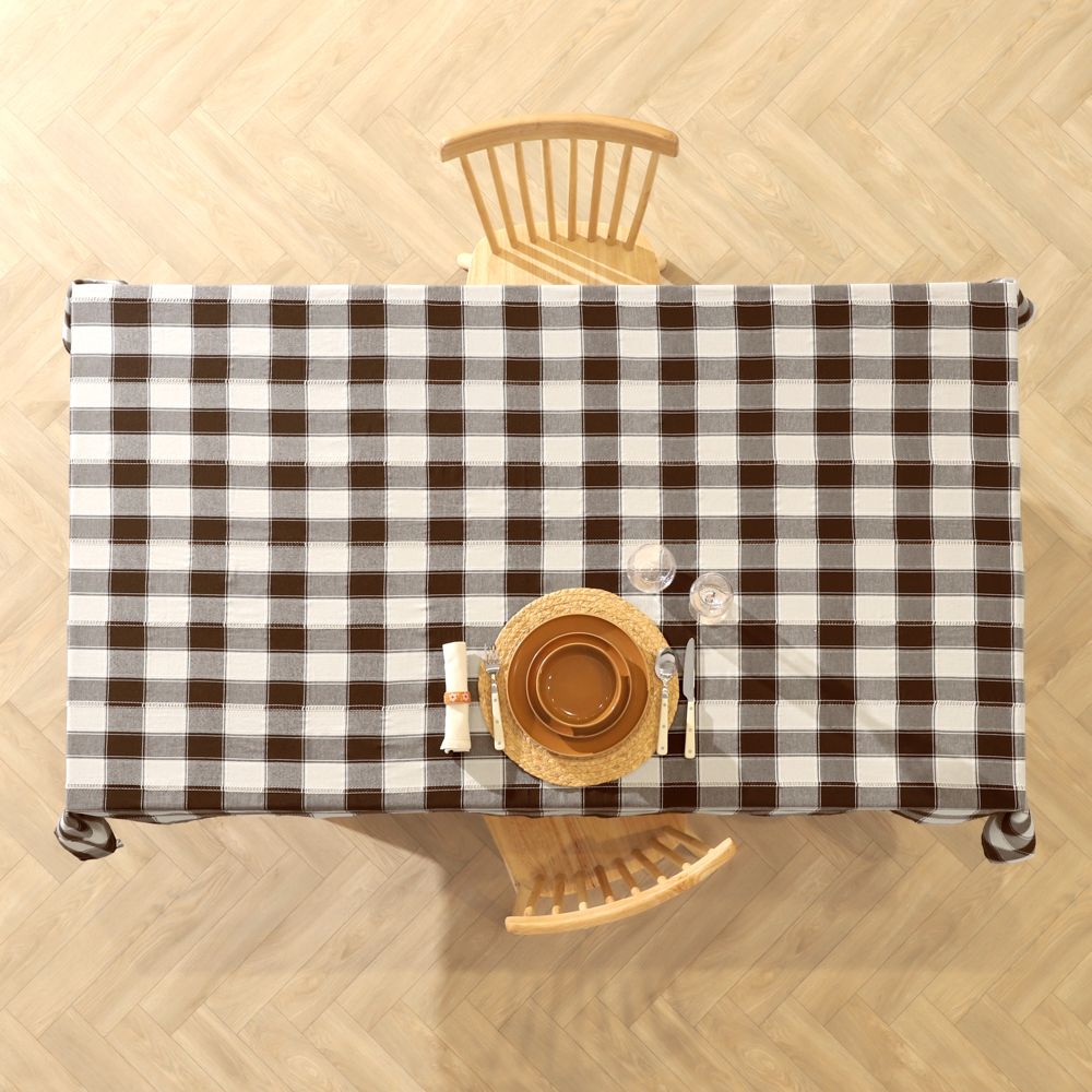 Mantel a cuadros tejido 150x250 cm