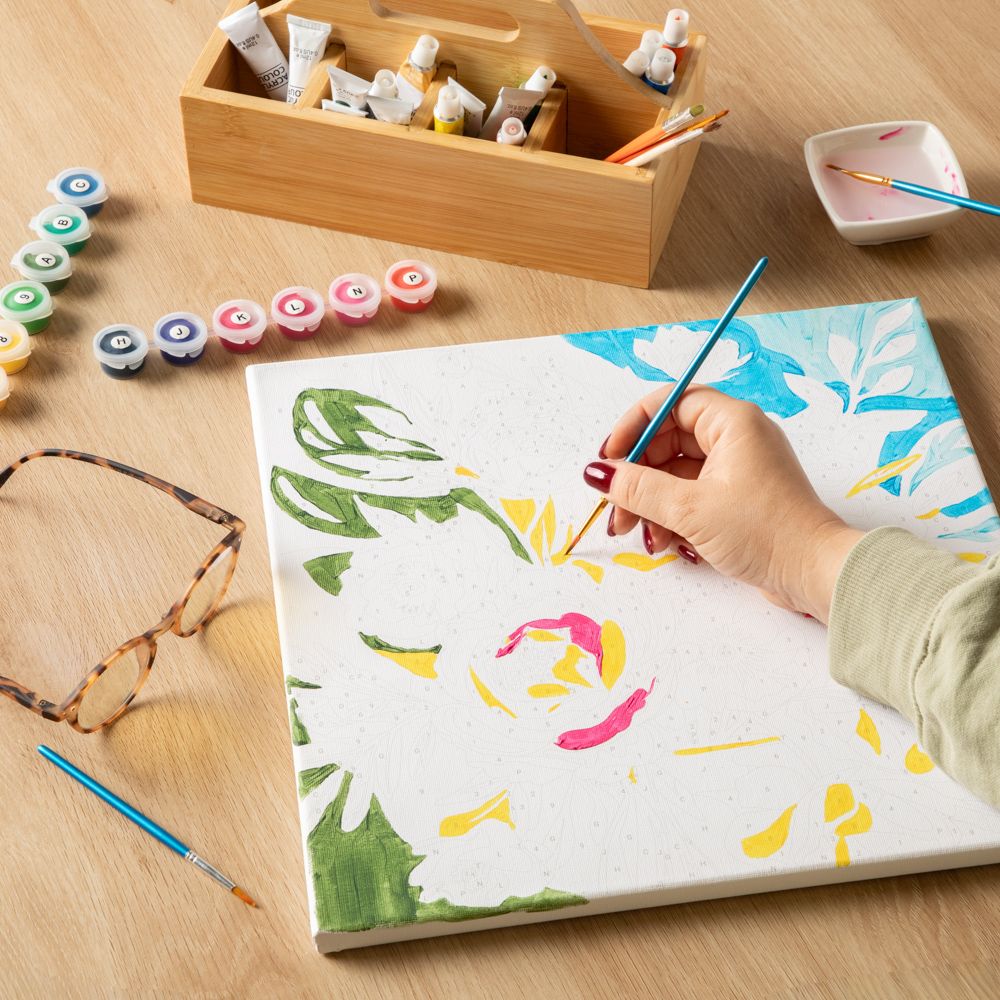 Set de bastidor y materiales para pintar 35x35 cm