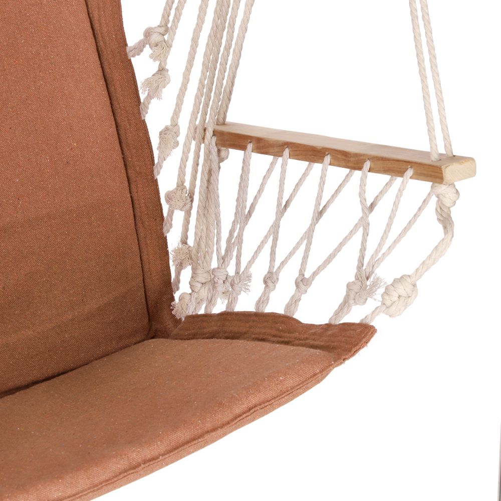Hamaca tipo silla con apoya brazo de madera 50x50x100 cm