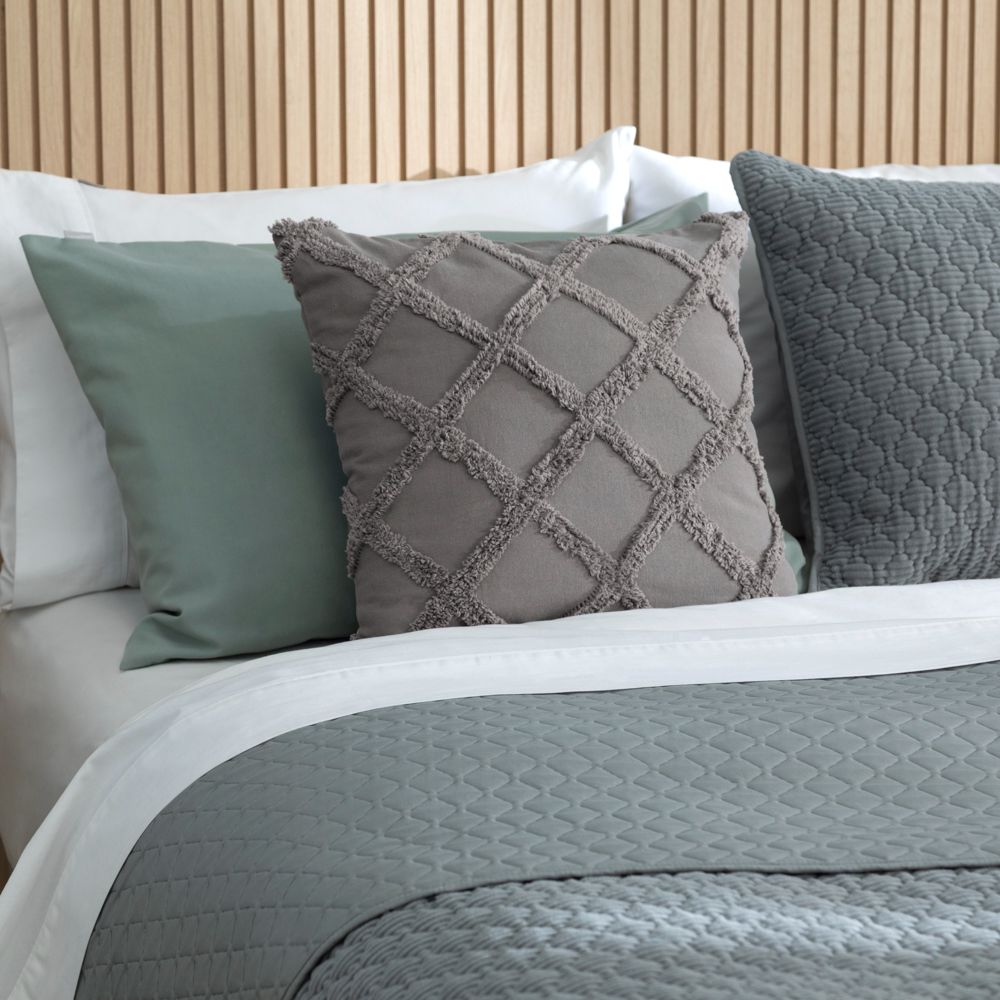 Funda de cojín algodón con textura 45x45 cm