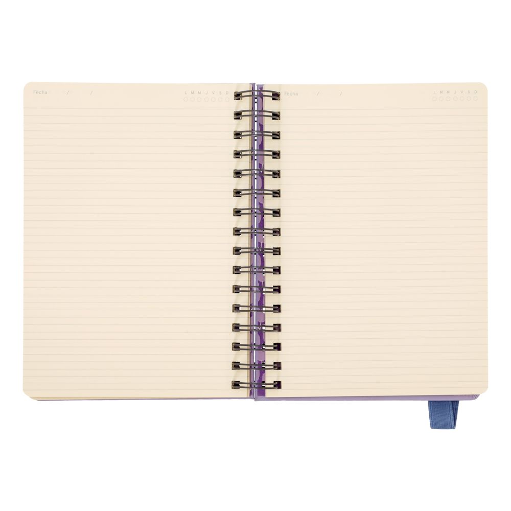 Libreta forrada con PU 120 hojas con líneas