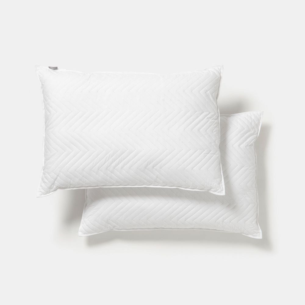 Set de 2 almohadas de hollow con cubierta acolchada 70x50 cm