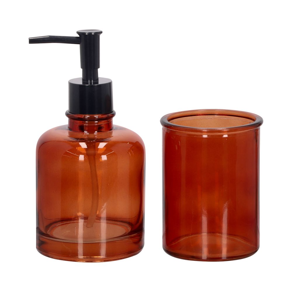 Dispensador de jabón vidrio color 280 ml