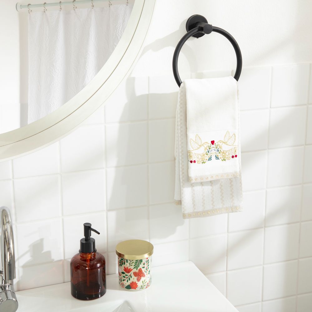 Set de 2 toallas de algodón bordado navidad