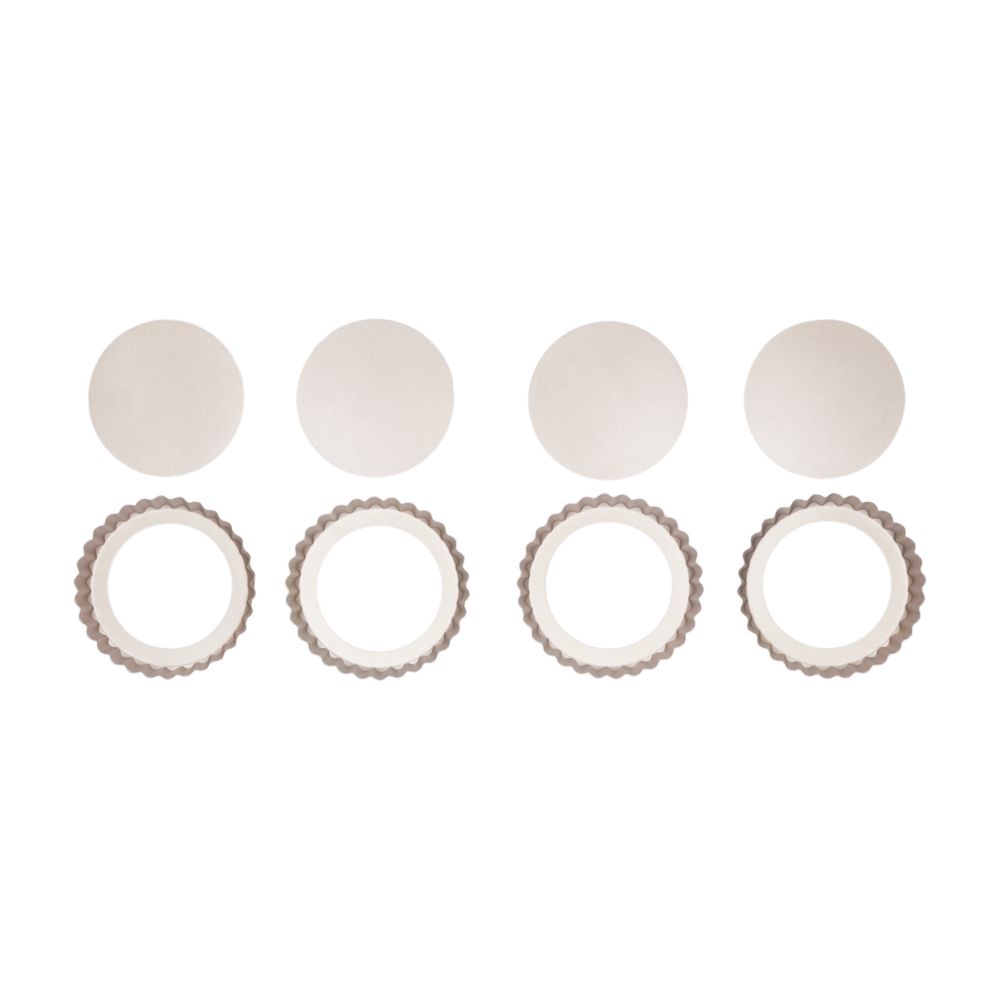 Set 4 Moldes desmontables acero para tarta 10 cm