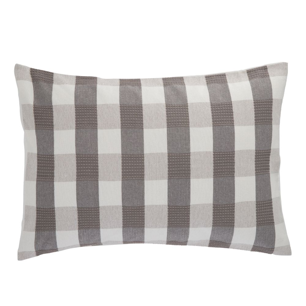 Funda para almohadón de algodón texturizado 70x50 cm