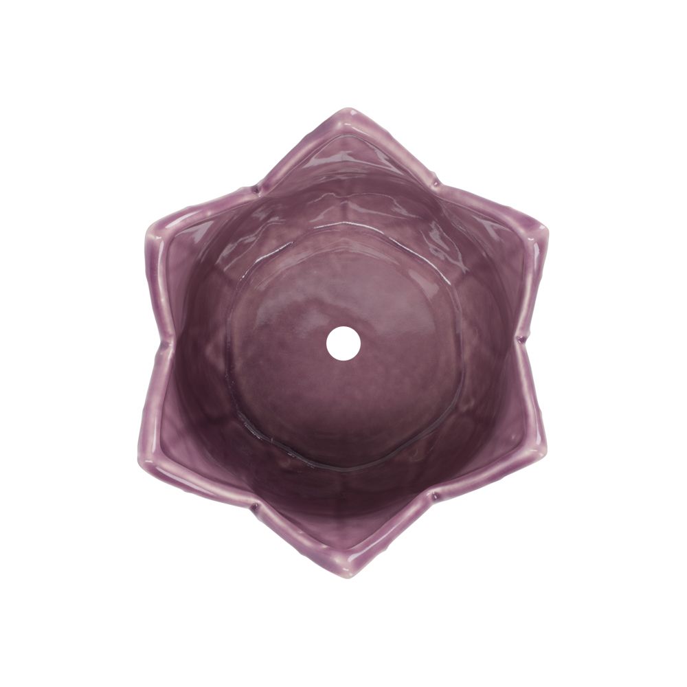 Maceta de cerámica flor 15x13x12.3 cm