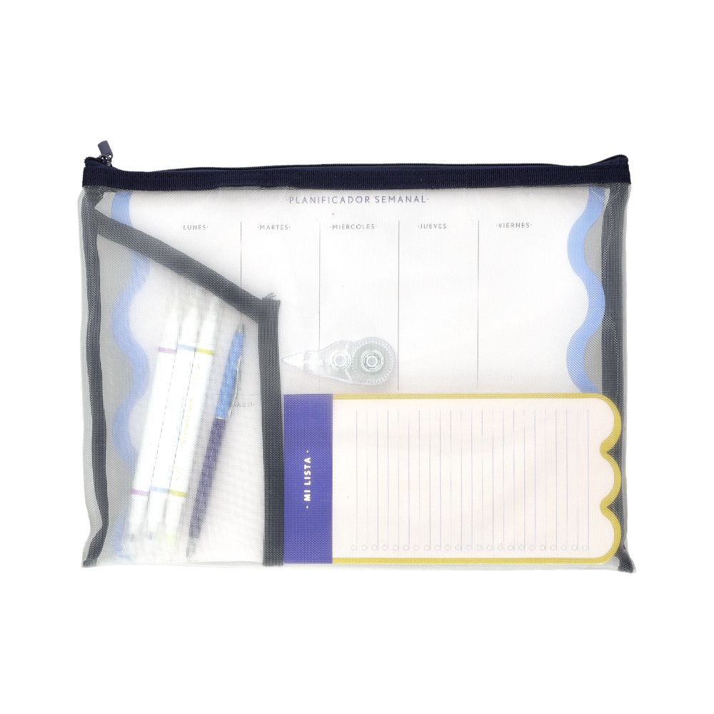 Set de estuche. planificador y accesorios