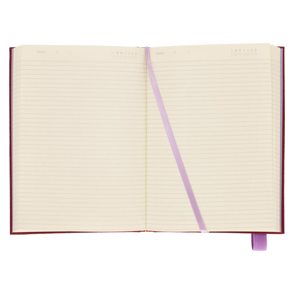 Libreta de tela con portaboligrafo 176 hojas líneas