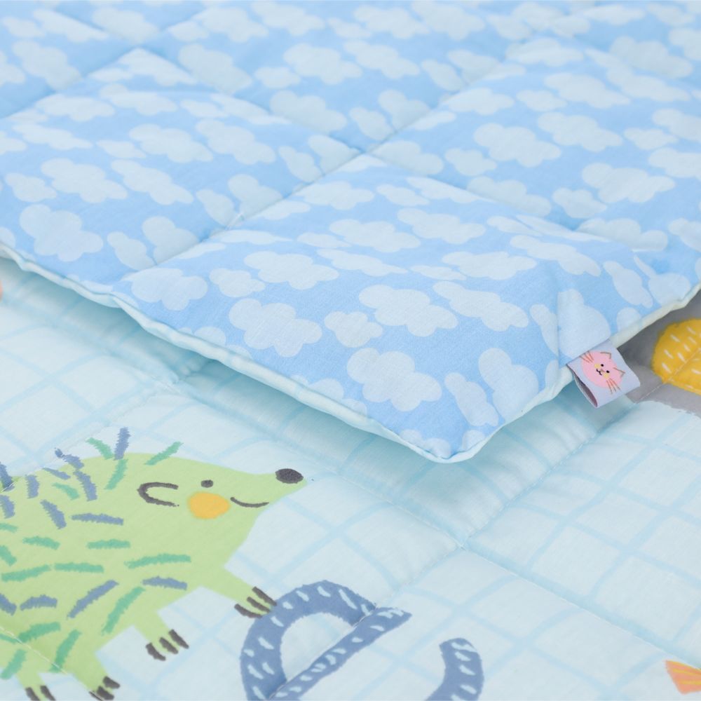 Cobertor estampada reversible para cuna bebé