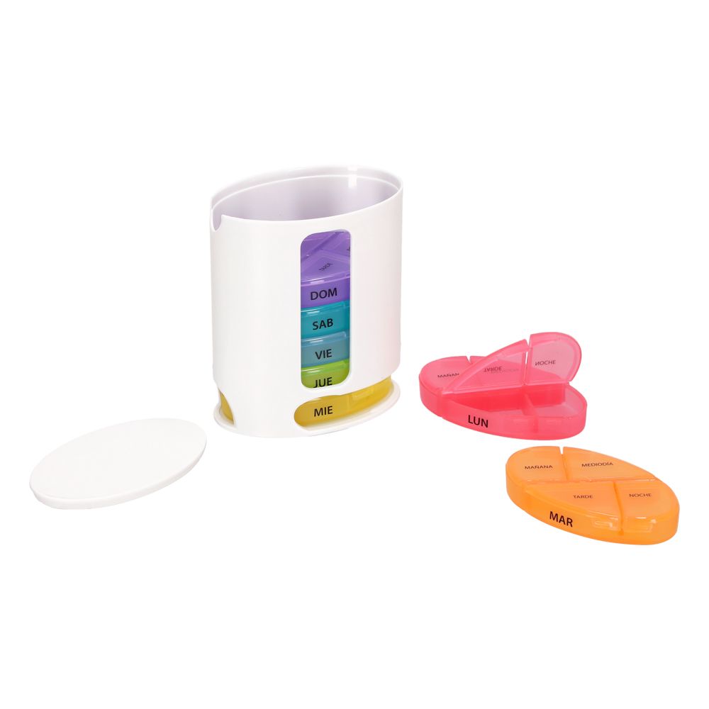 Organizador de pastillas semanal con divisiones