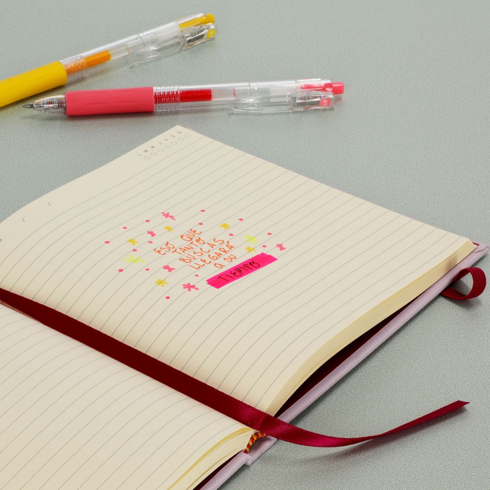 Libreta cuadrada de tela con hojas con lineas 15x15 cm