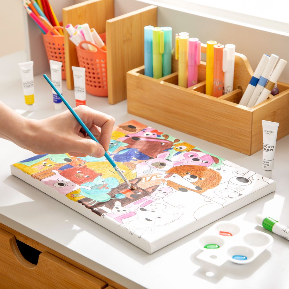 Set de bastidor con pinturas y diseño 24x30 cm