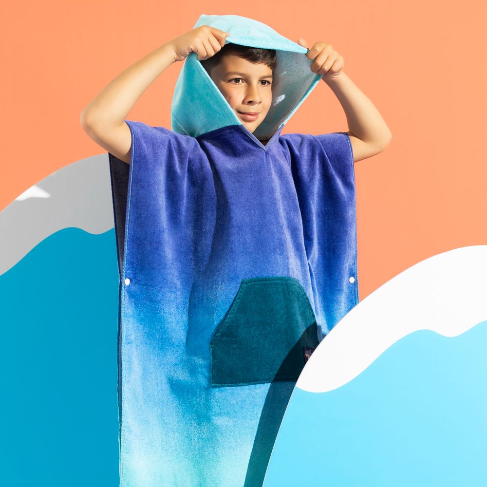 Poncho toalla infantil para playa 6-9 años