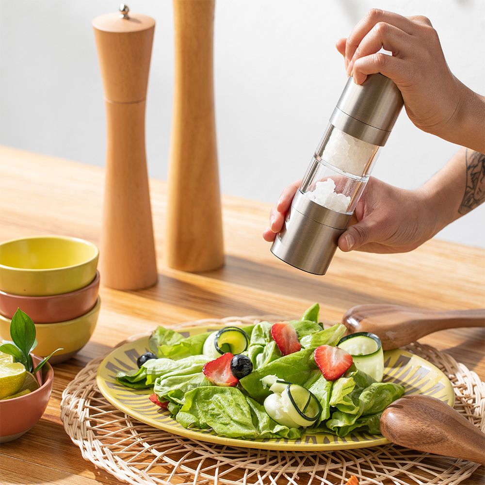 Molino Doble de Acrílico y Acero Inoxidable 270 gr