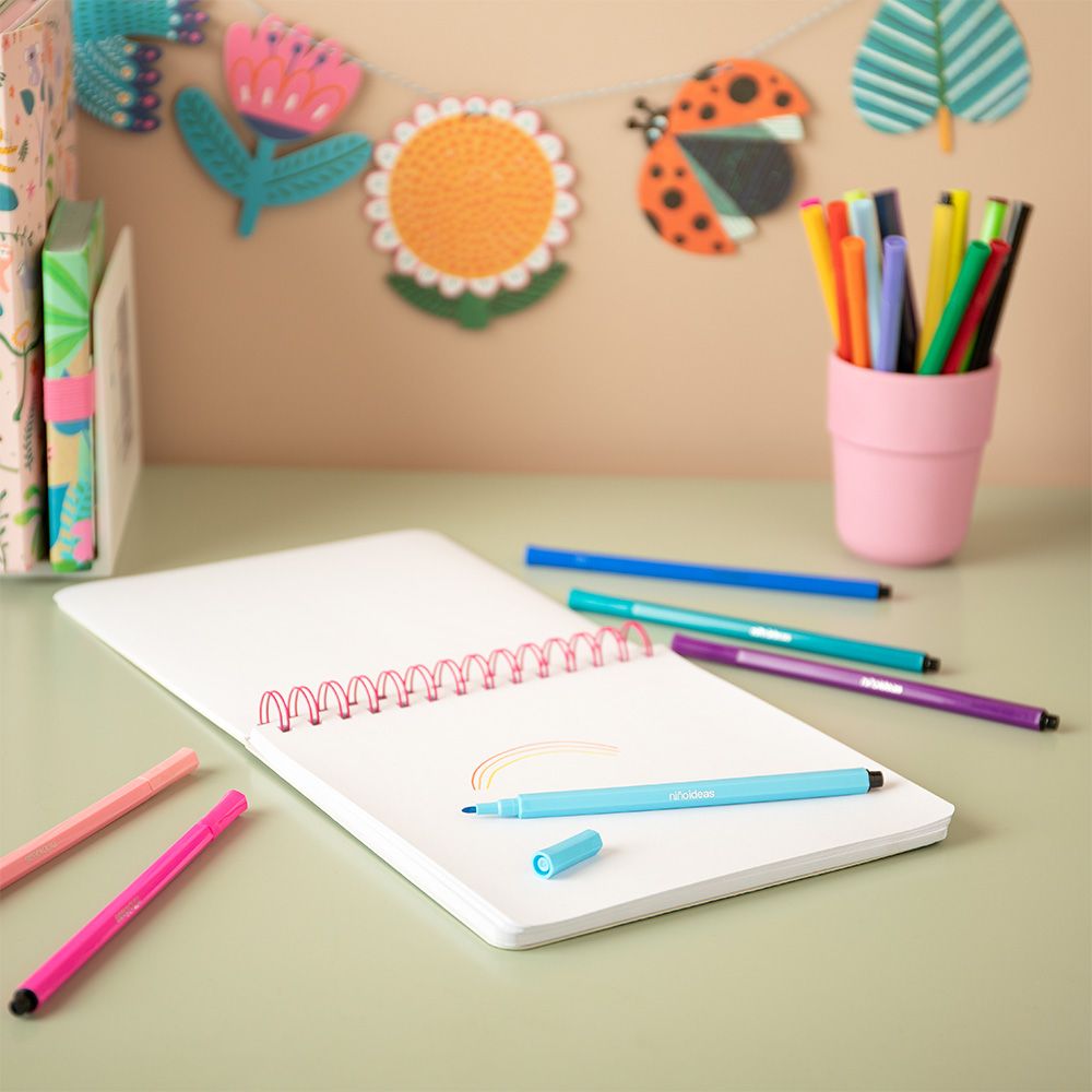 Set 24 Marcadores Punta Redonda.