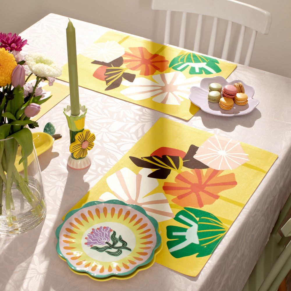 Individual de algodón estampado 45x33 cm