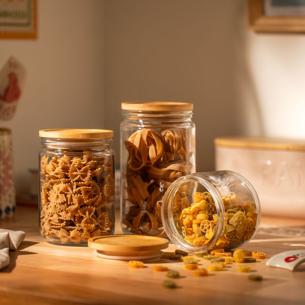 Frasco con tapa de bambú 700 ml