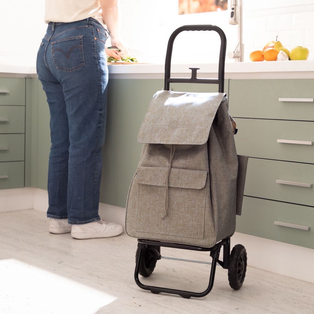 Carro de compras plegable con bolsillo 36 L