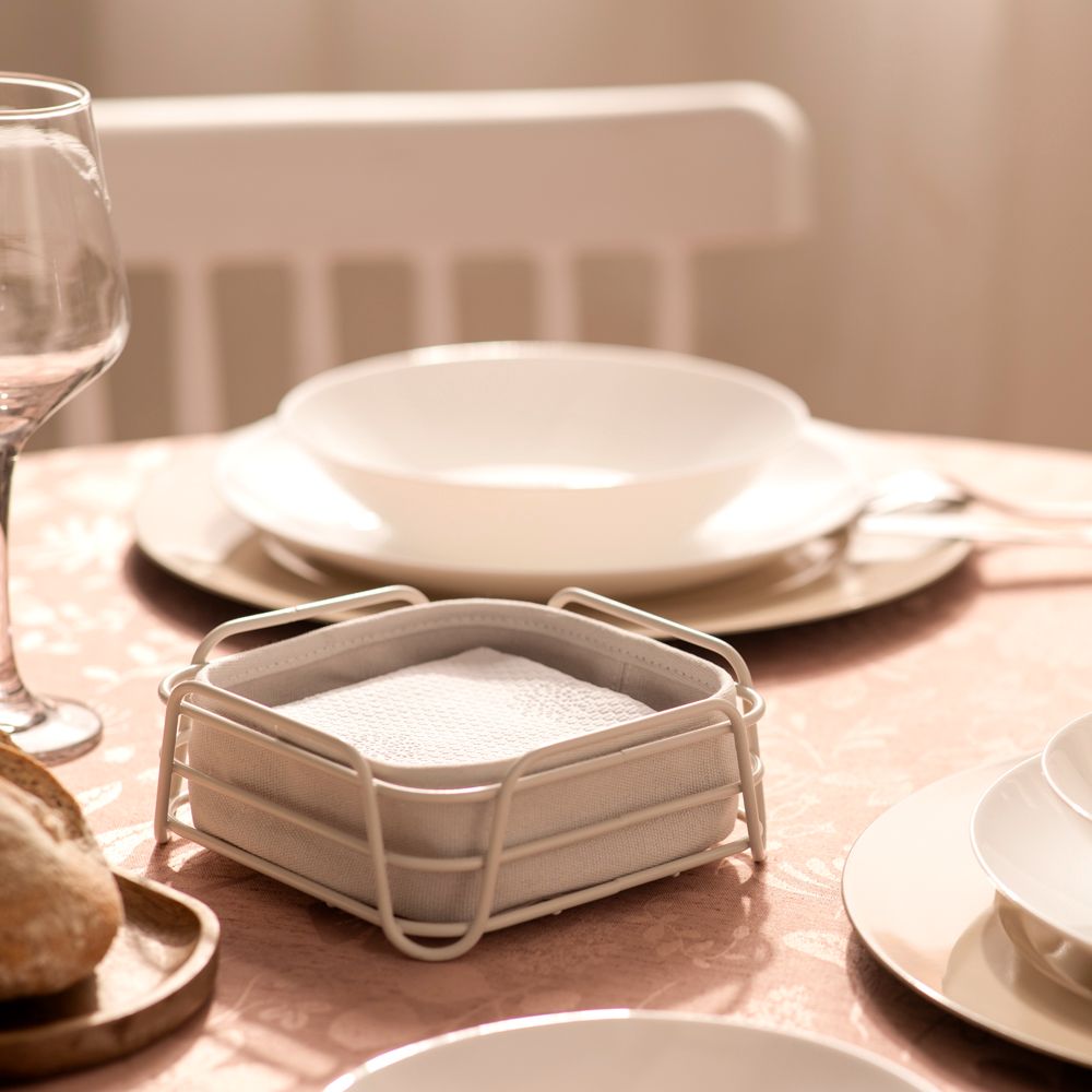 Servilletero de metal 15x15 cm