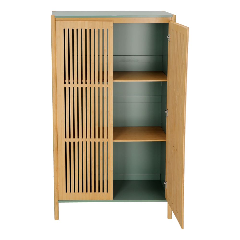 Armario de bambú y mdf 80x33x150 cm
