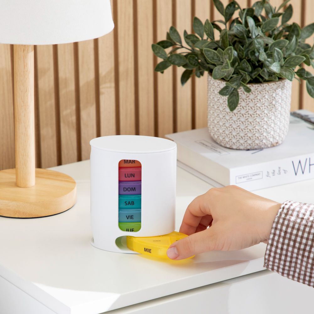 Organizador de pastillas semanal con divisiones