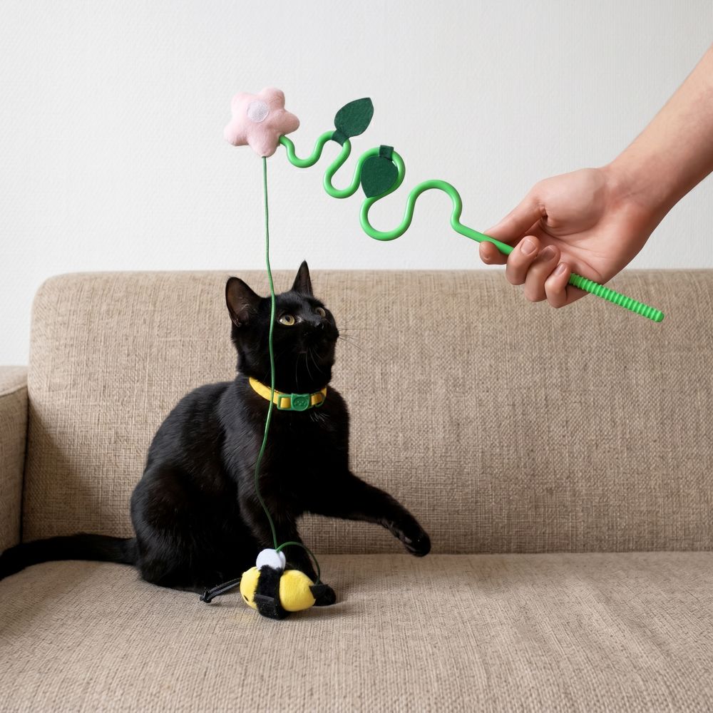 Juguete para gato con vara 40 cm