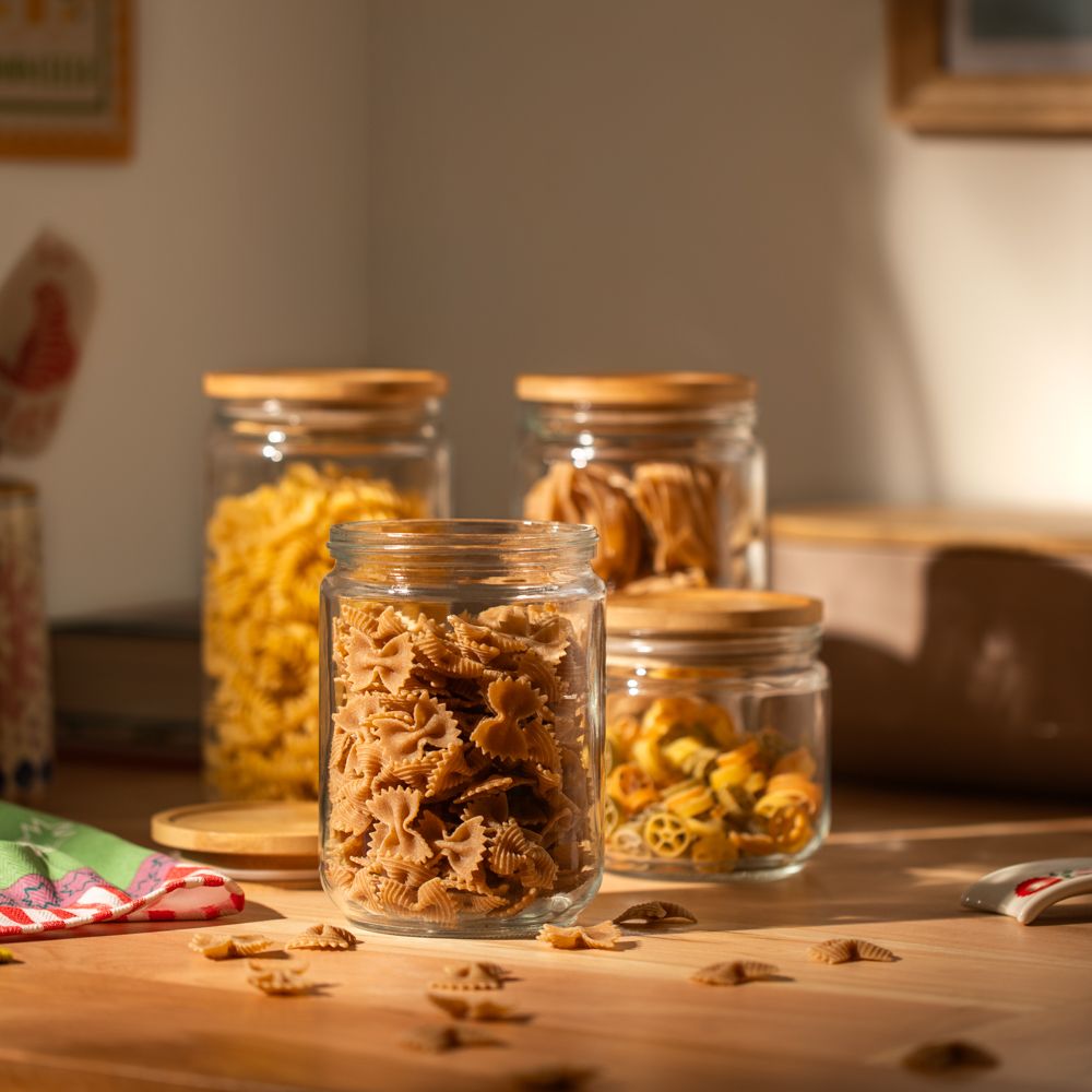 Frasco con tapa de bambú 1000 ml