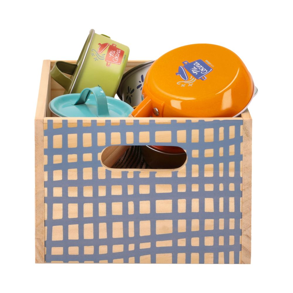 Caja Madera Estampada 20x28x14 cm