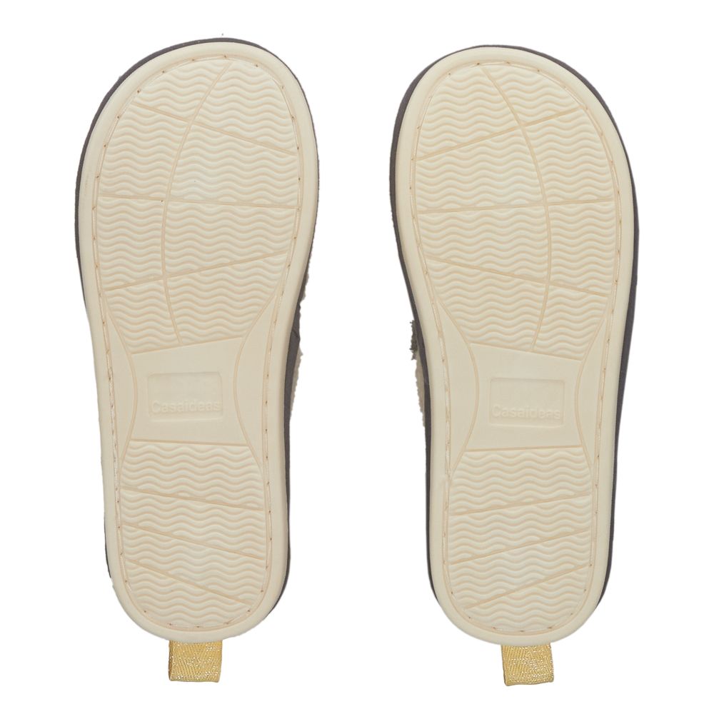 Pantufla bordada peluda talla 22-23 cm