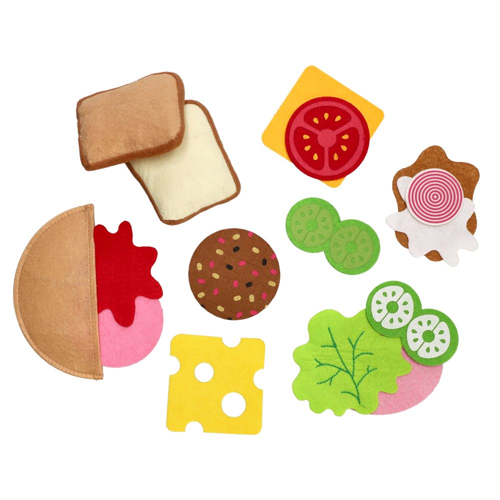 Set de sandwich textil de juguete
