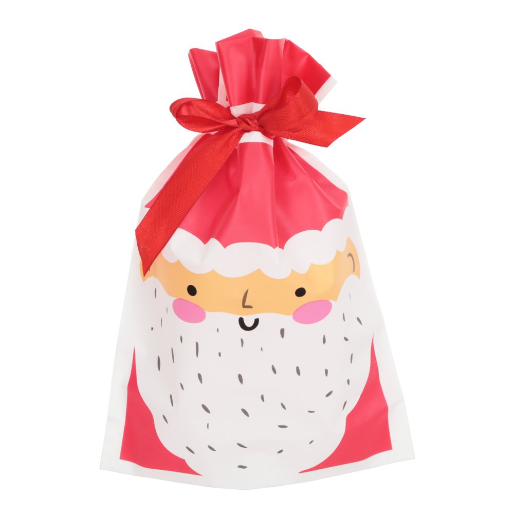 Set de 6 bolsas navideñas con cinta 13x23 cm